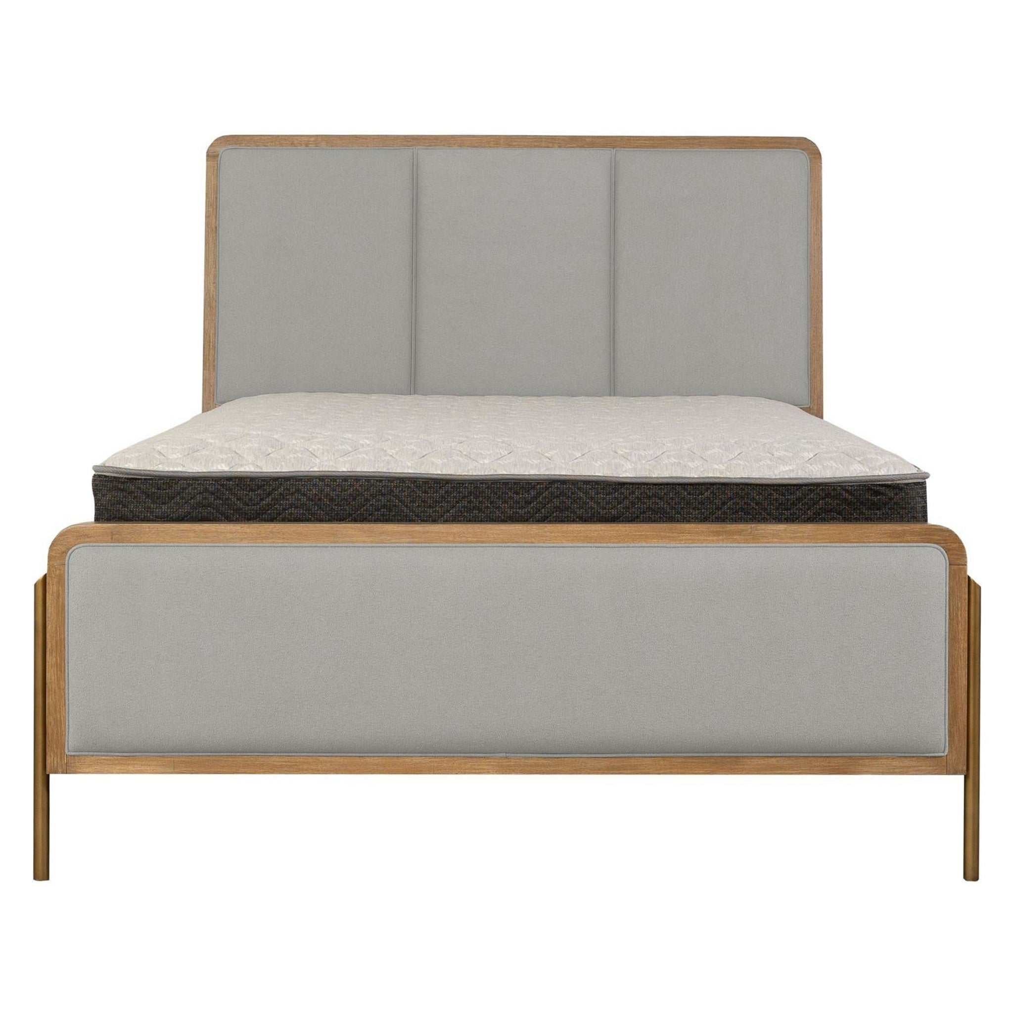 Arini Upholstered Eastern King Panel Bed Sand Wash and Grey 224301KE