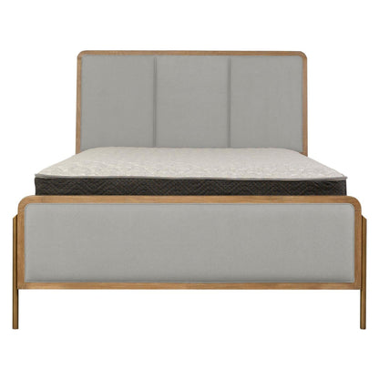 Arini Upholstered Eastern King Panel Bed Sand Wash and Grey 224301KE