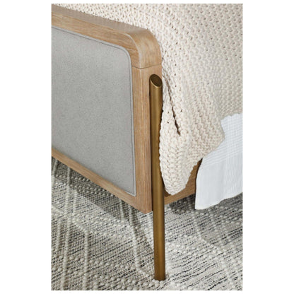 Arini Upholstered Queen Panel Bed Sand Wash and Grey 224301Q