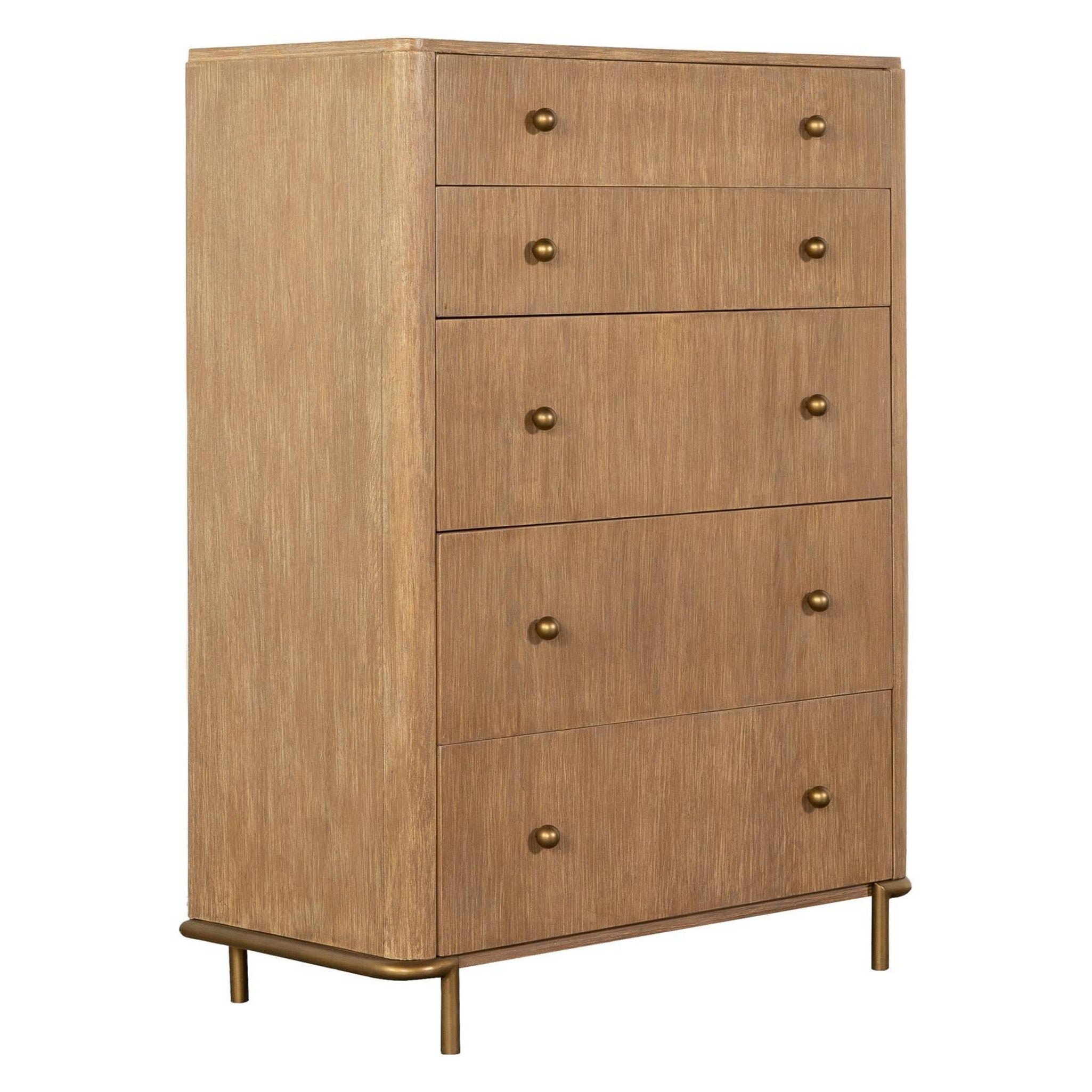 Arini 5-drawer Chest Sand Wash 224305