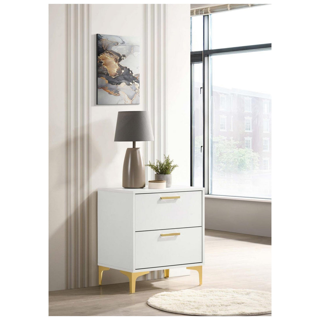 Kendall 2-drawer Nightstand White 224402