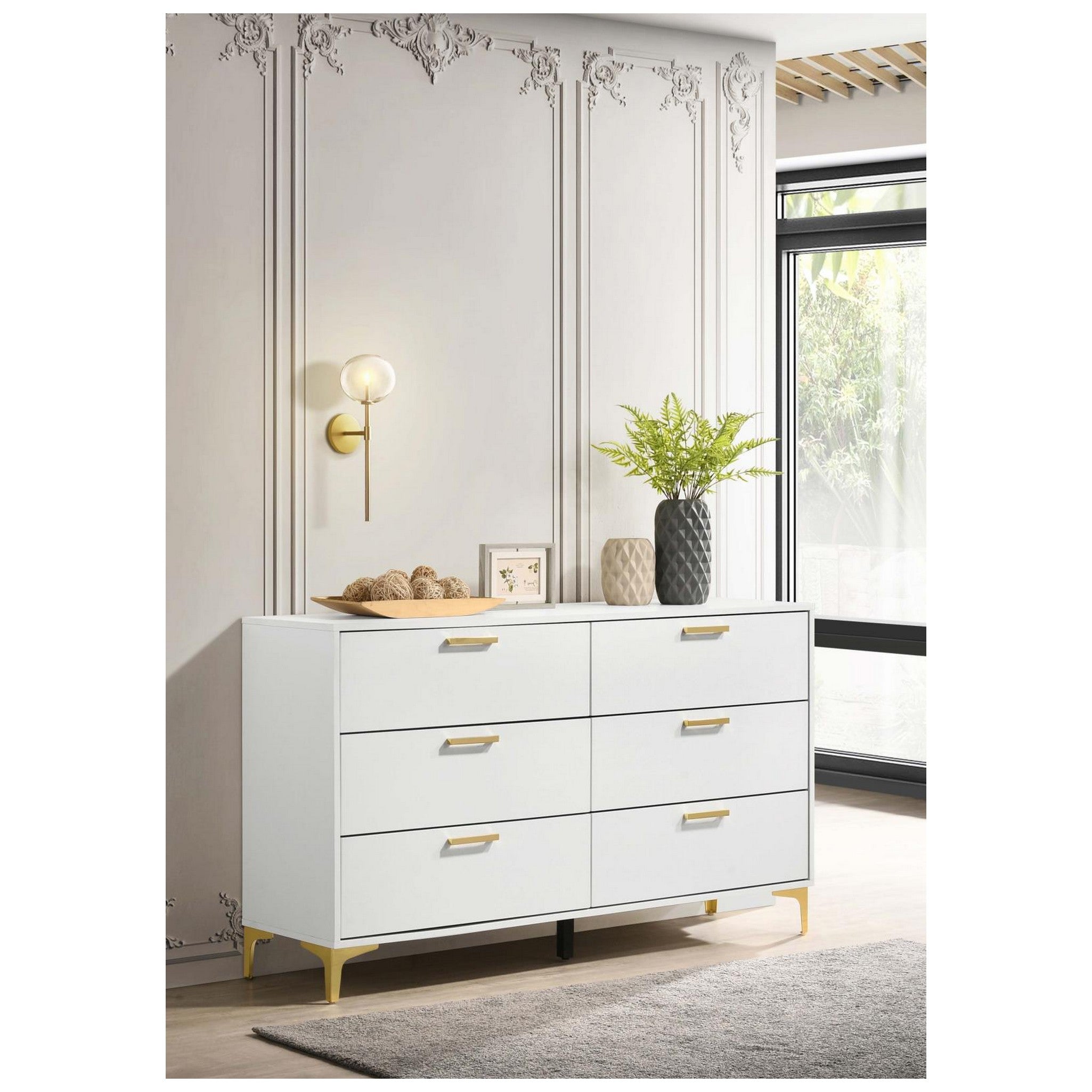 Kendall 6-drawer Dresser White 224403