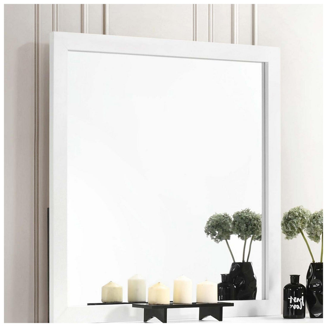 Kendall Square Dresser Mirror White 224404