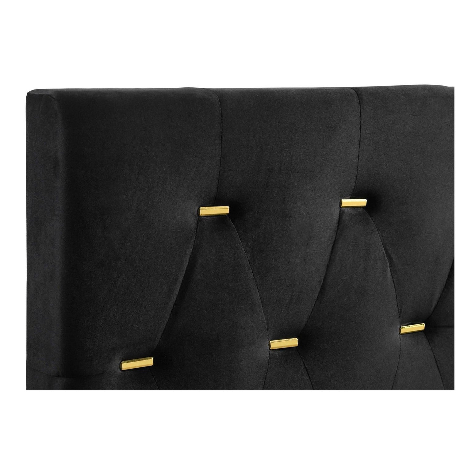 Kendall 4-piece Tufted Panel California King Bedroom Set Black and Gold 224451KW-S4