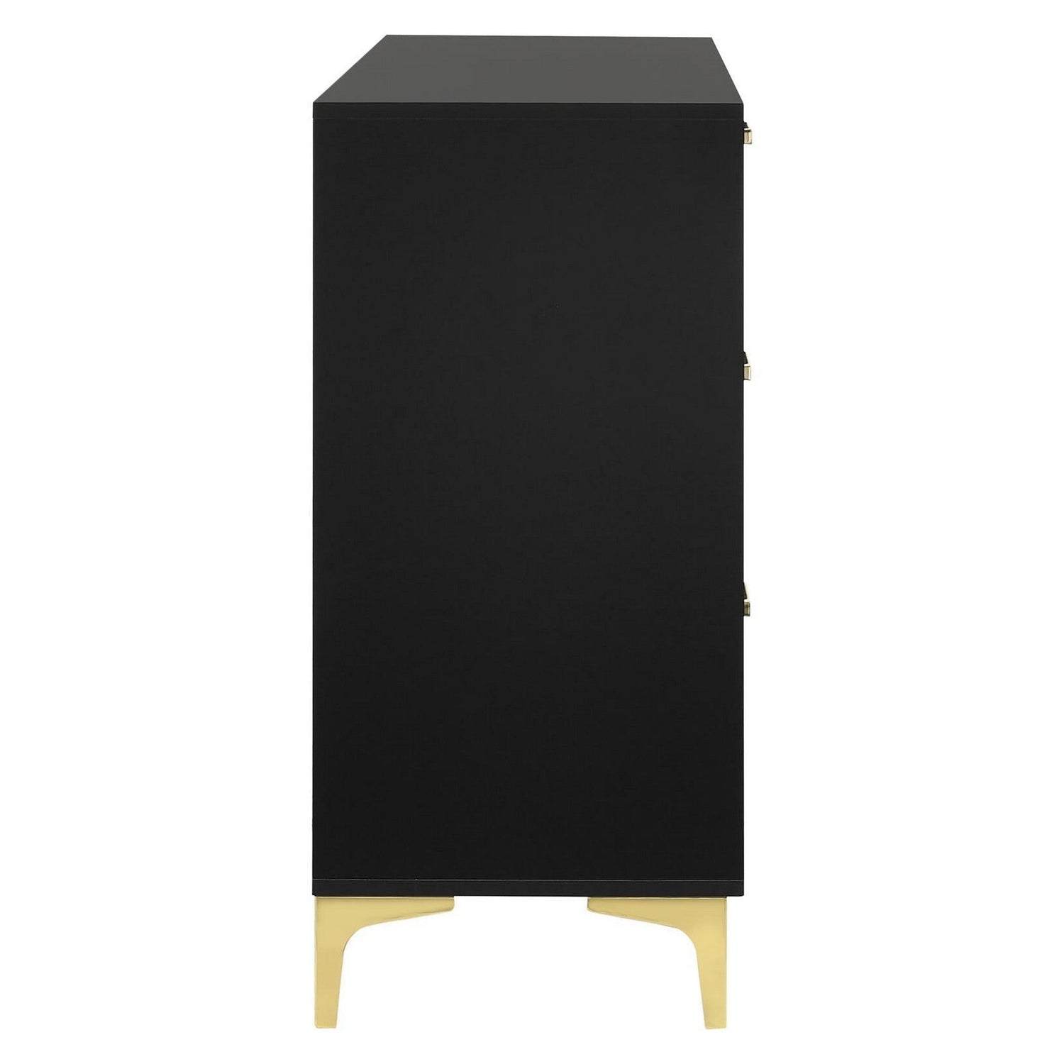 Kendall 6-Drawer Dresser Black and Gold 224453