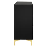 Kendall 6-Drawer Dresser Black and Gold 224453