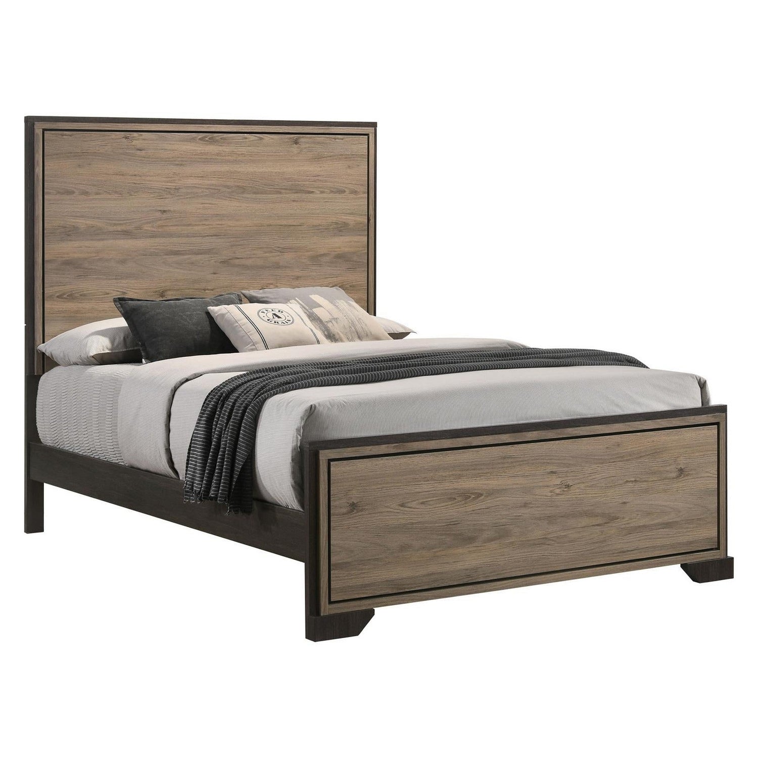 Baker Panel California King Bed Brown and Light Taupe 224461KW