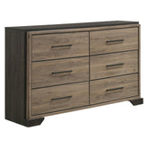 Baker 6-drawer Dresser Brown and Light Taupe 224463