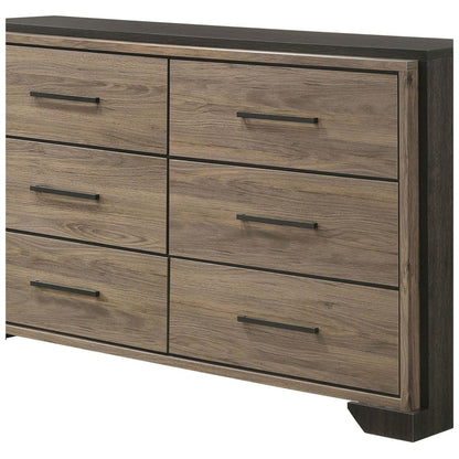 Baker 6-drawer Dresser Brown and Light Taupe 224463