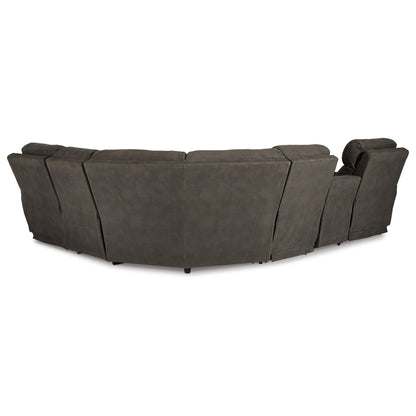 Hoopster 6-Piece Power Reclining Sectional Ash-23703S5