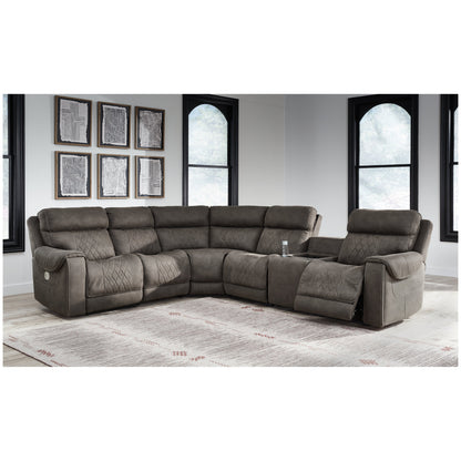 Hoopster 6-Piece Power Reclining Sectional Ash-23703S5