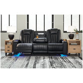 Center Point Reclining Sofa with Drop Down Table Ash-2400489