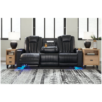 Center Point Reclining Sofa with Drop Down Table Ash-2400489