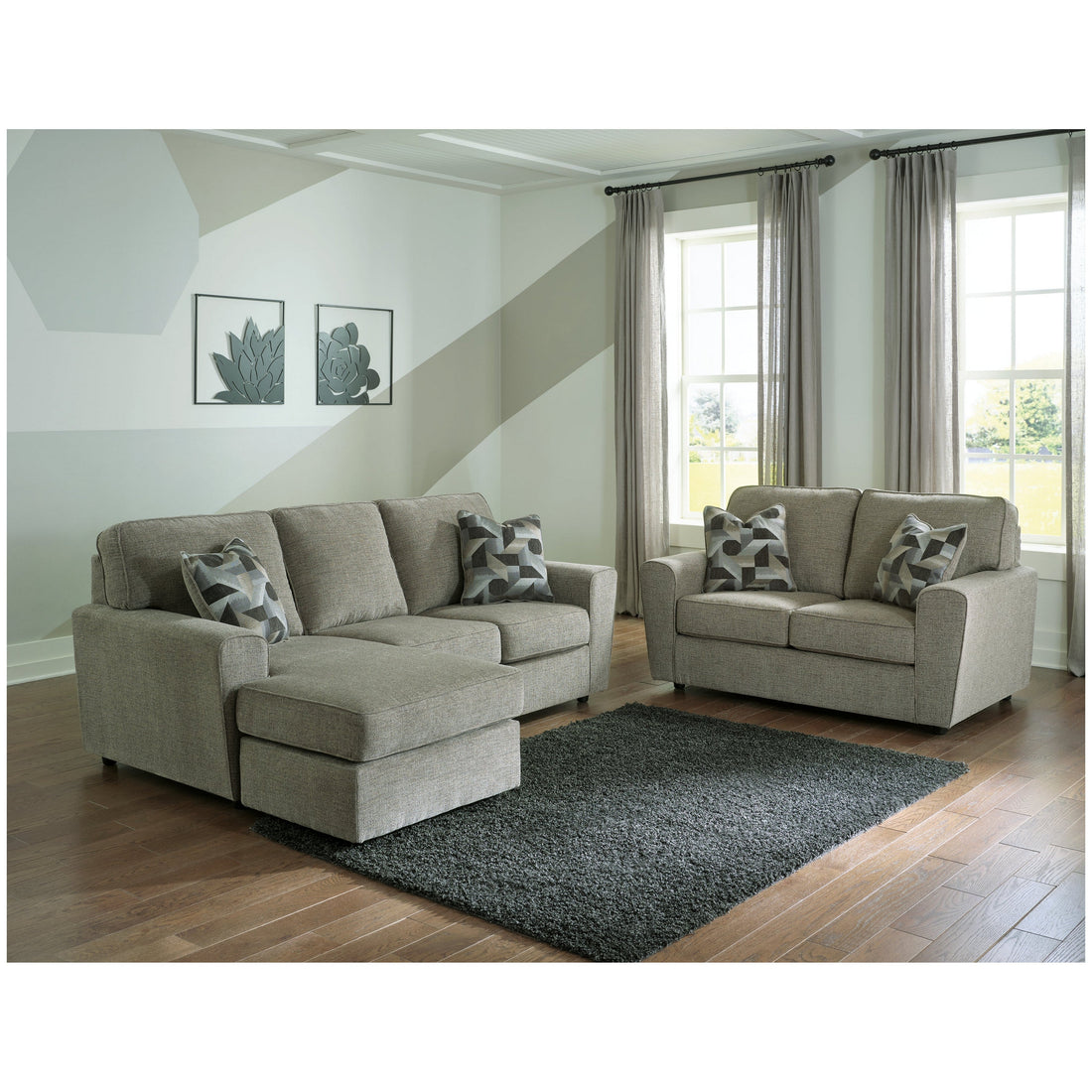 Cascilla Sofa Chaise and Loveseat Ash-26805U2