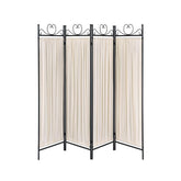 Dove 4-panel Folding Screen Beige and Black 2710