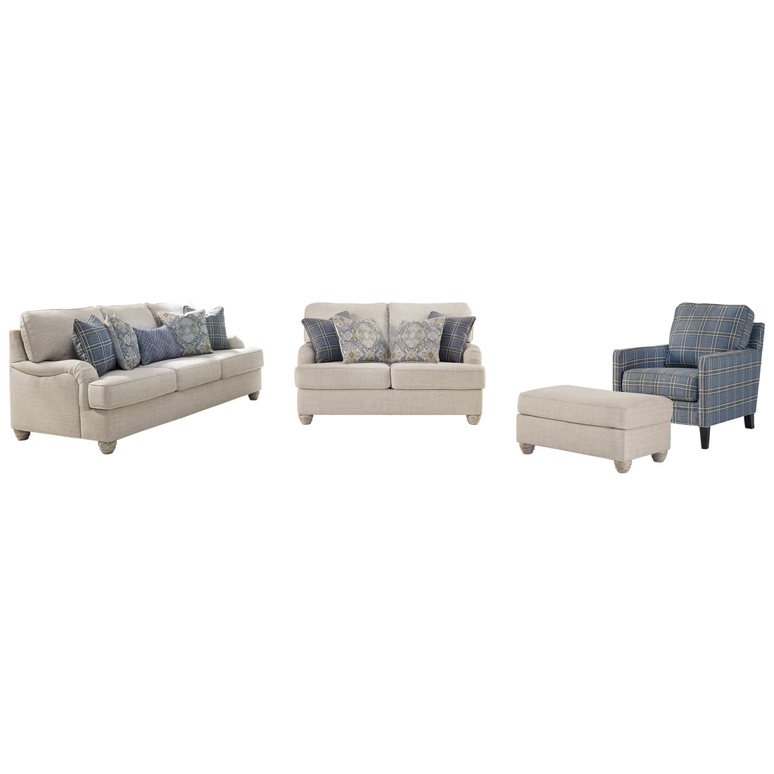 Traemore Sofa, Loveseat, Chair, and Ottoman Ash-27403U2