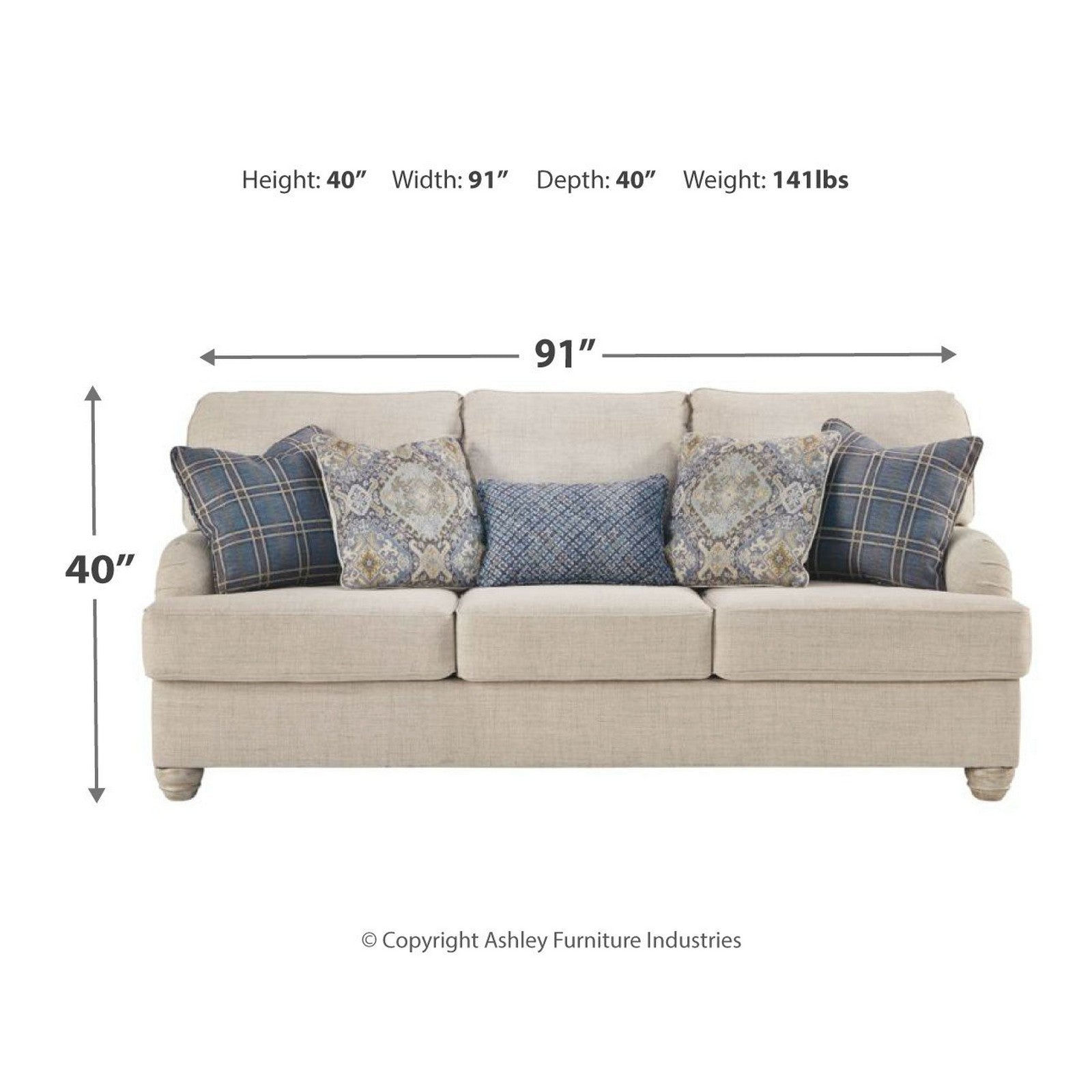 Traemore Sofa Ash-2740338