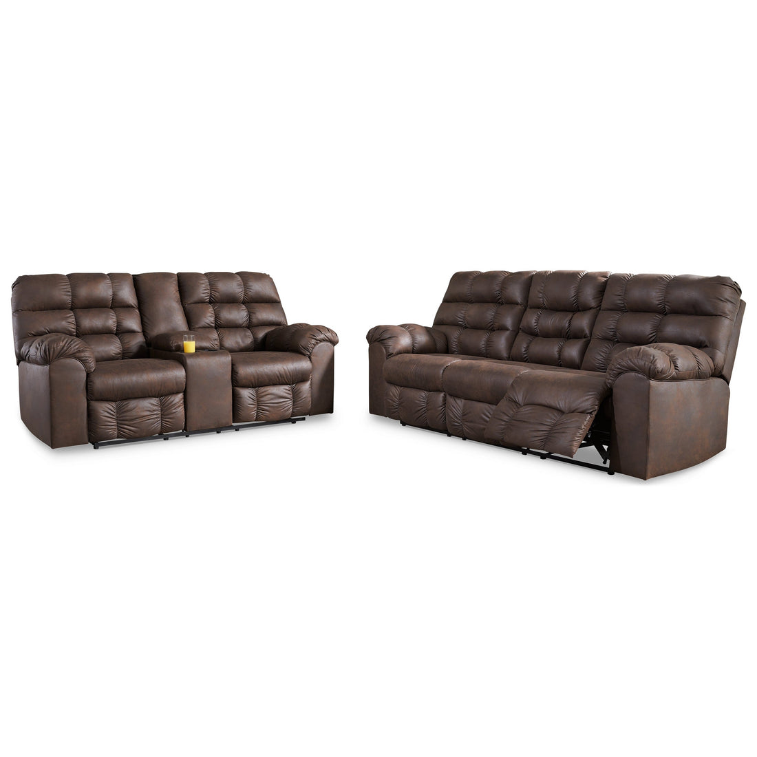 Derwin Reclining Sofa and Loveseat Ash-28401U1