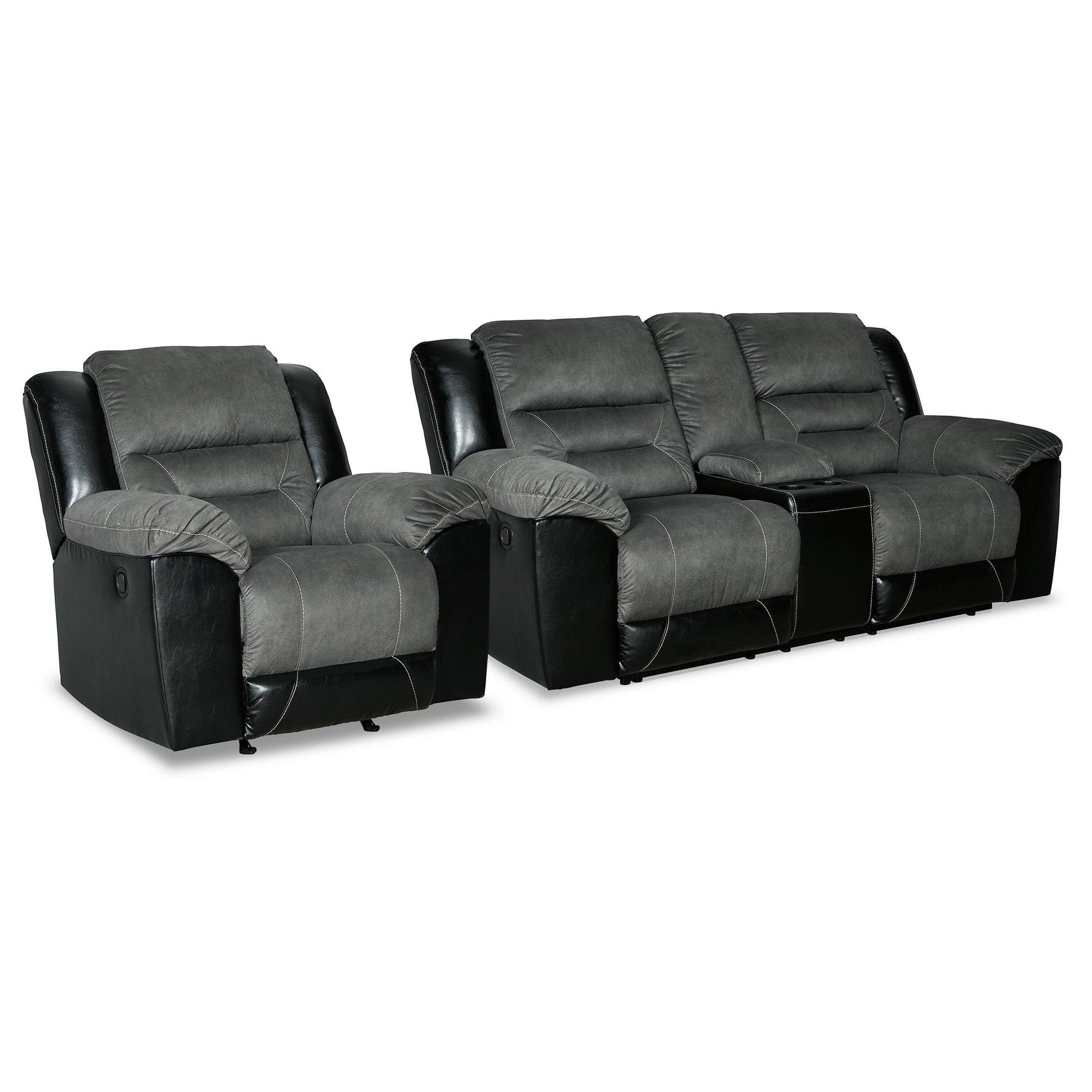 Earhart reclining deals loveseat with console