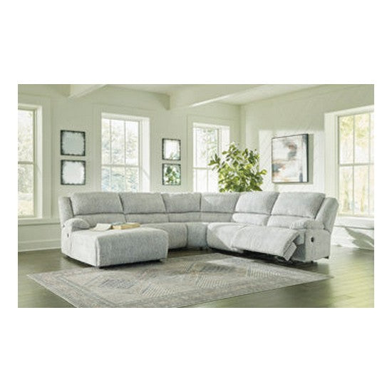 McClelland 5-Piece Reclining Sectional with Chaise Ash-29302S5