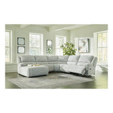 McClelland 5-Piece Reclining Sectional with Chaise Ash-29302S5