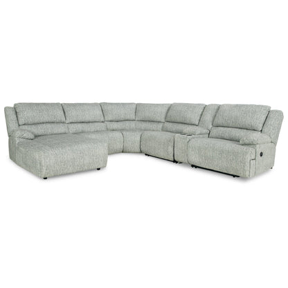 McClelland 6-Piece Reclining Sectional with Chaise Ash-29302S6