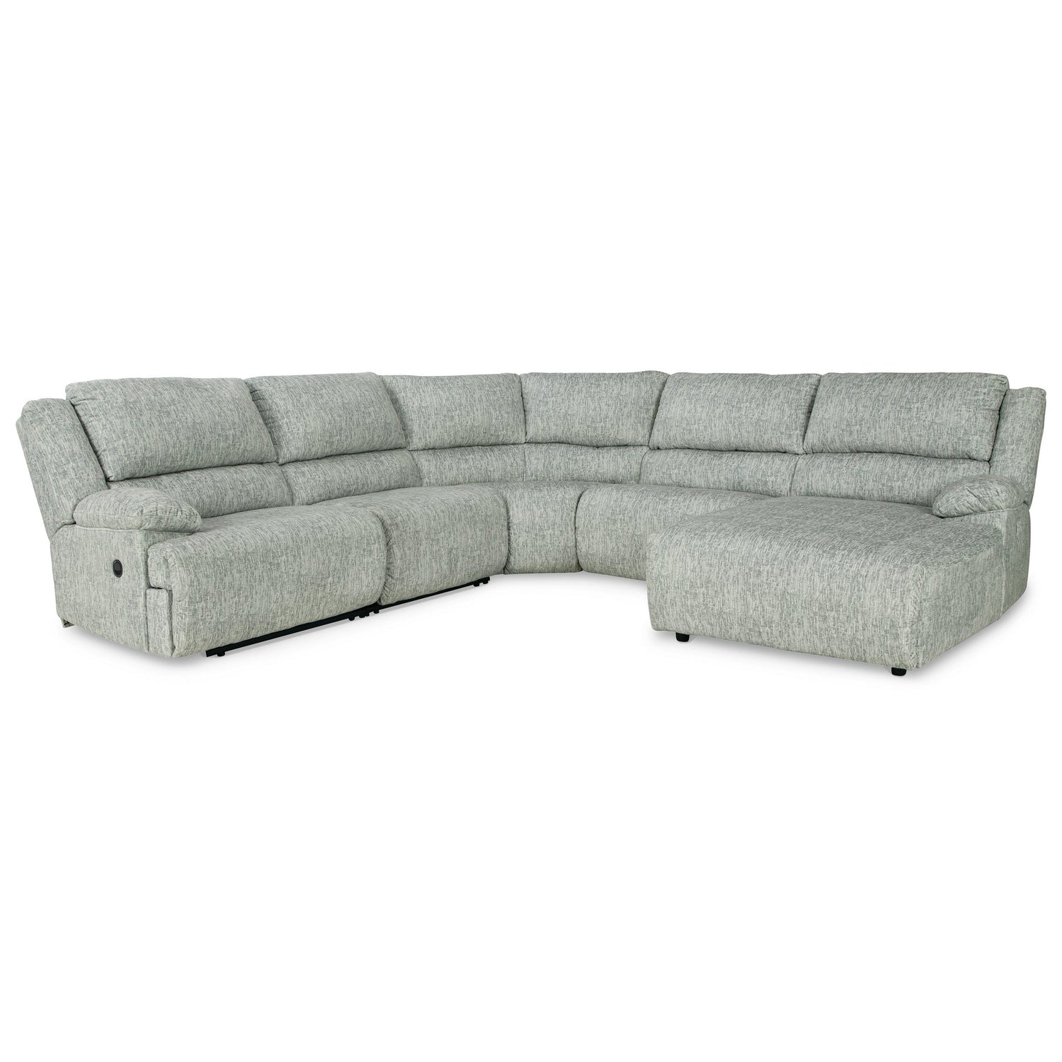 McClelland 5-Piece Reclining Sectional with Chaise Ash-29302S7