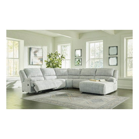 McClelland 5-Piece Reclining Sectional with Chaise Ash-29302S7