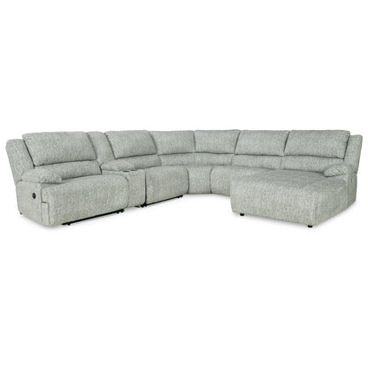 McClelland 6-Piece Reclining Sectional with Chaise Ash-29302S8