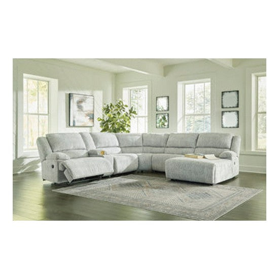 McClelland 6-Piece Reclining Sectional with Chaise Ash-29302S8