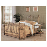 Sydney Eastern King Bed Antique Brushed Gold 300171KE