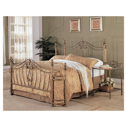 Sydney Queen Bed Antique Brushed Gold 300171Q