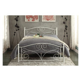 FULL METAL PLATFORM BED, WHITE 2021FW-1