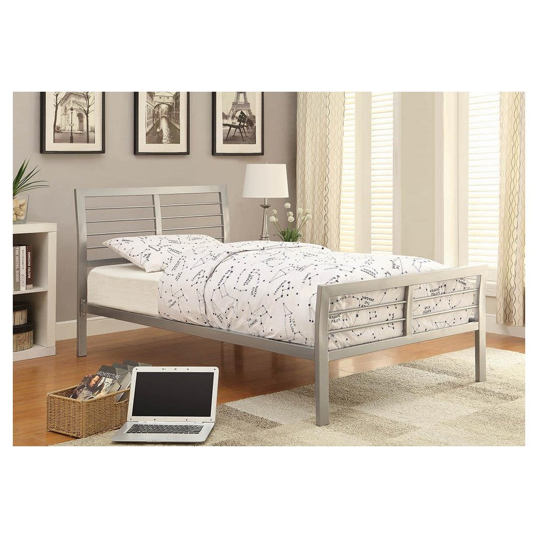 Cooper Twin Metal Bed Silver 300201T