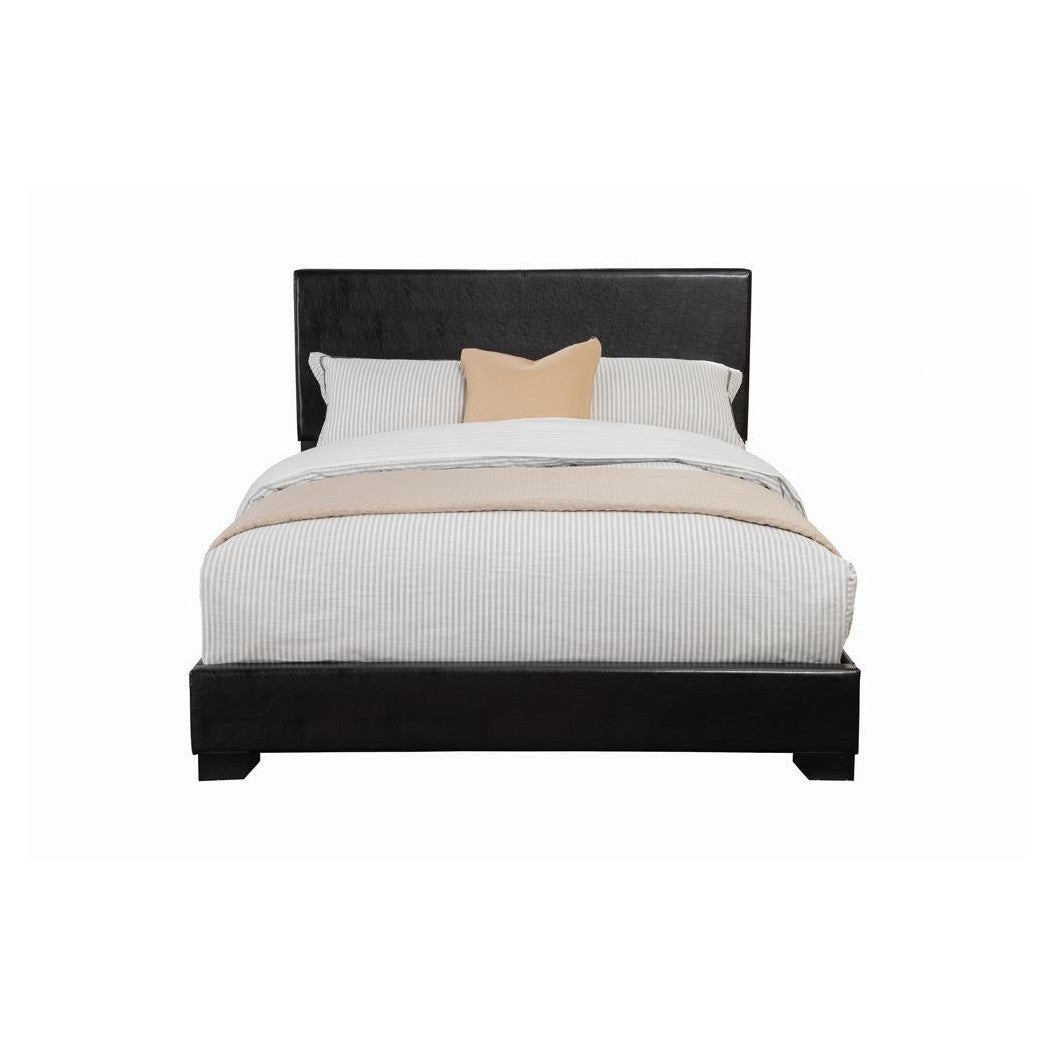 Conner Full Upholstered Panel Bed Black 300260F