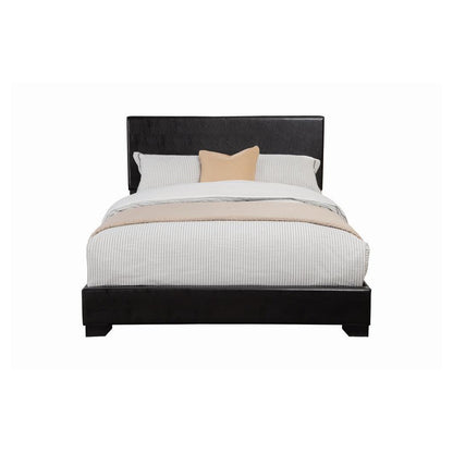 Conner Eastern King Upholstered Panel Bed Black 300260KE