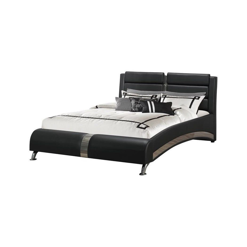 Jeremaine Eastern King Upholstered Bed Black 300350KE