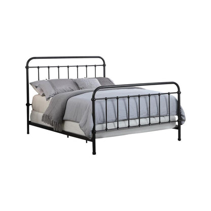 Livingston Eastern King Panel Metal Bed Dark Bronze 300399KE