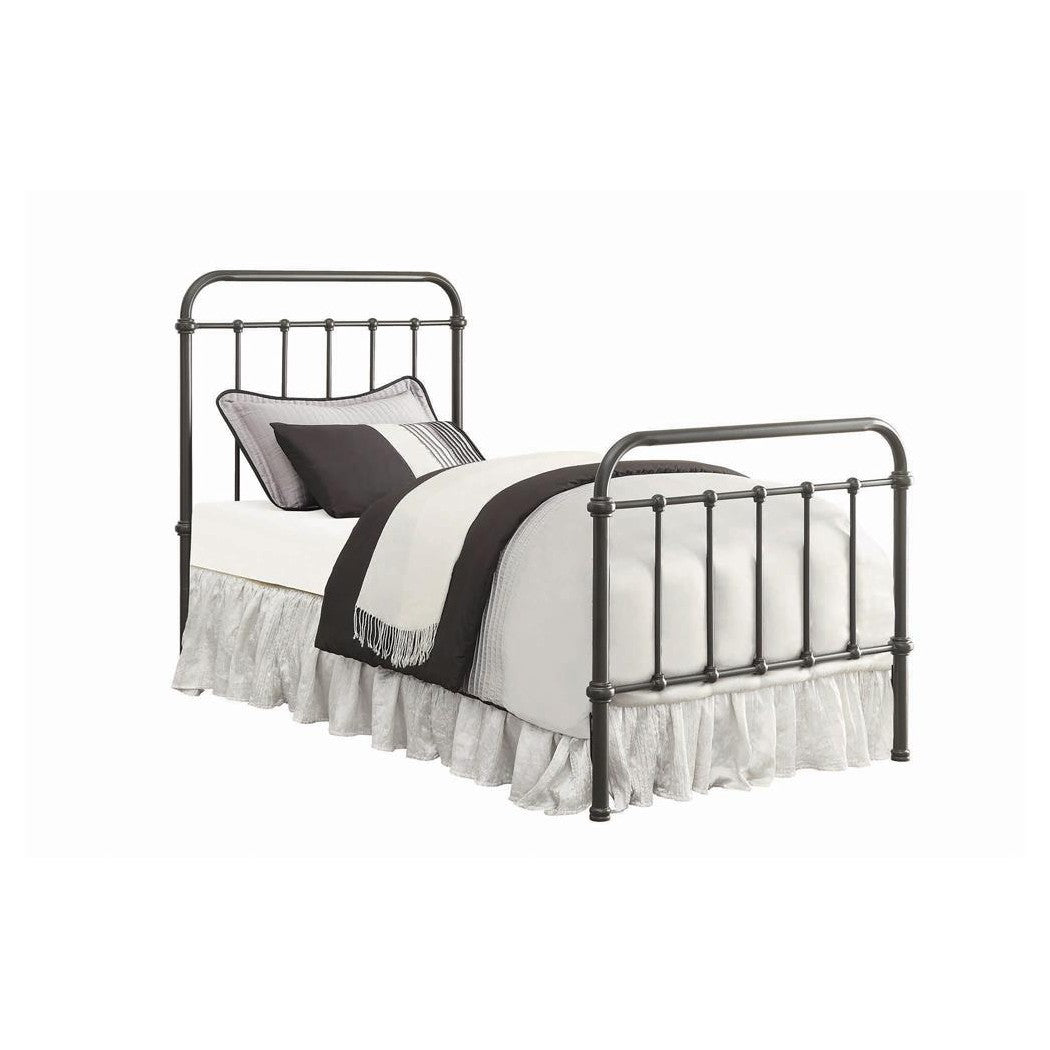 Livingston Twin Panel Metal Bed Dark Bronze 300399T