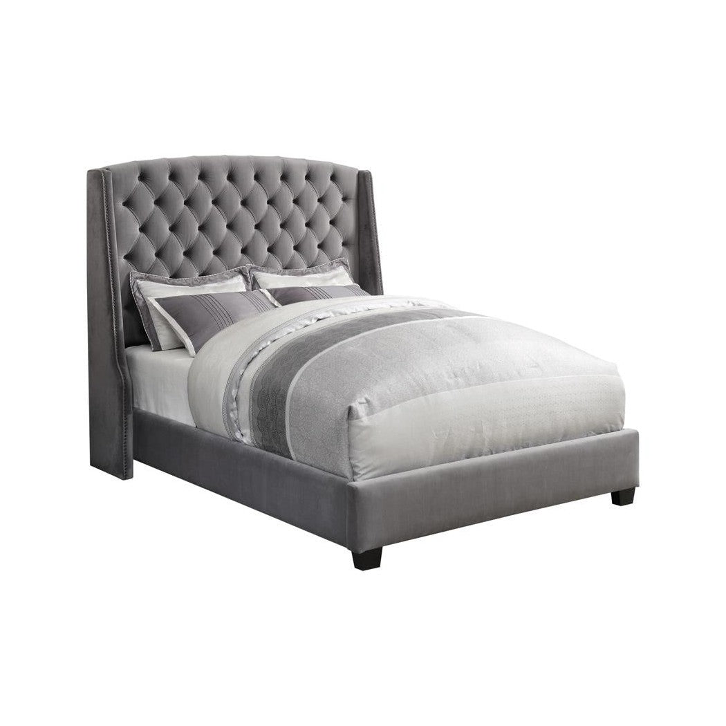 Pissarro Full Tufted Upholstered Bed Grey 300515F