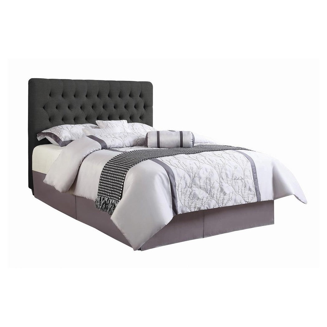 Chloe Tufted Upholstered Eastern King Bed Charcoal 300529KE