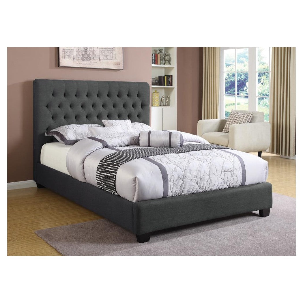 Chloe Tufted Upholstered California King Bed Charcoal 300529KW