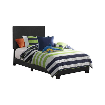 Dorian Upholstered Twin Bed Black 300761T