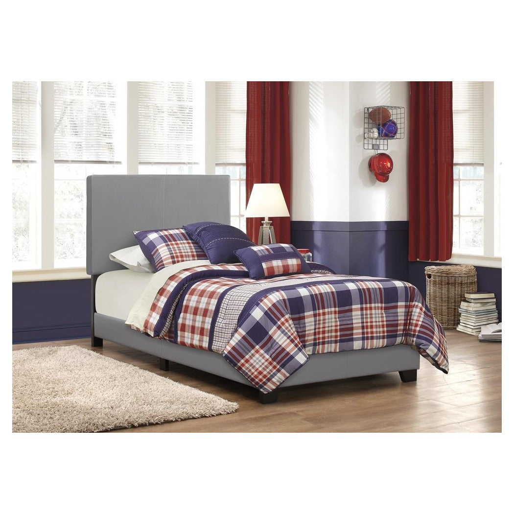 Dorian Upholstered Twin Bed Grey 300763T