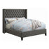 Bancroft Demi-wing Upholstered Full Bed Grey 301405F