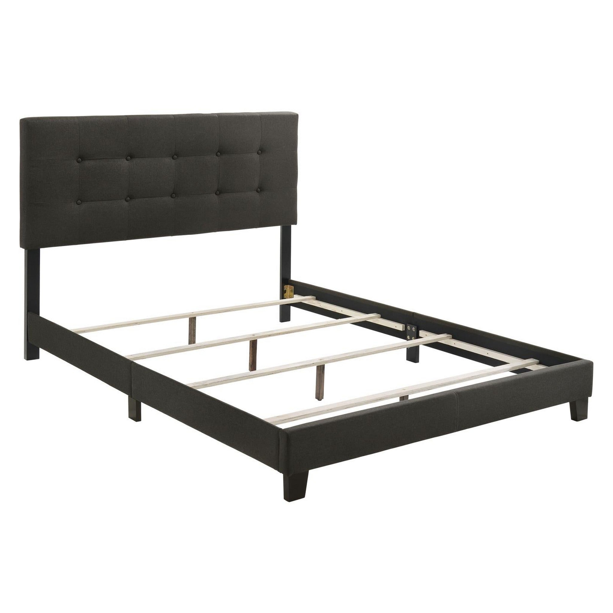 Mapes Upholstered Tufted Full Bed Charcoal 305746F