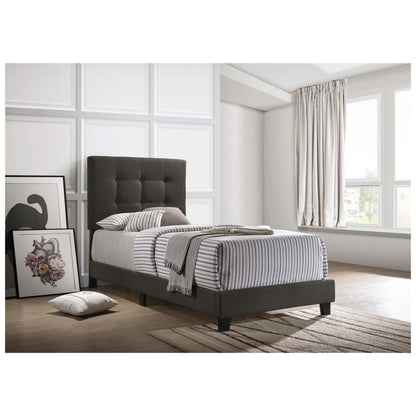 Mapes Tufted Upholstered Twin Bed Charcoal 305746T