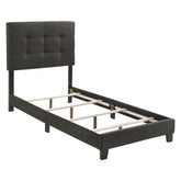 Mapes Tufted Upholstered Twin Bed Charcoal 305746T