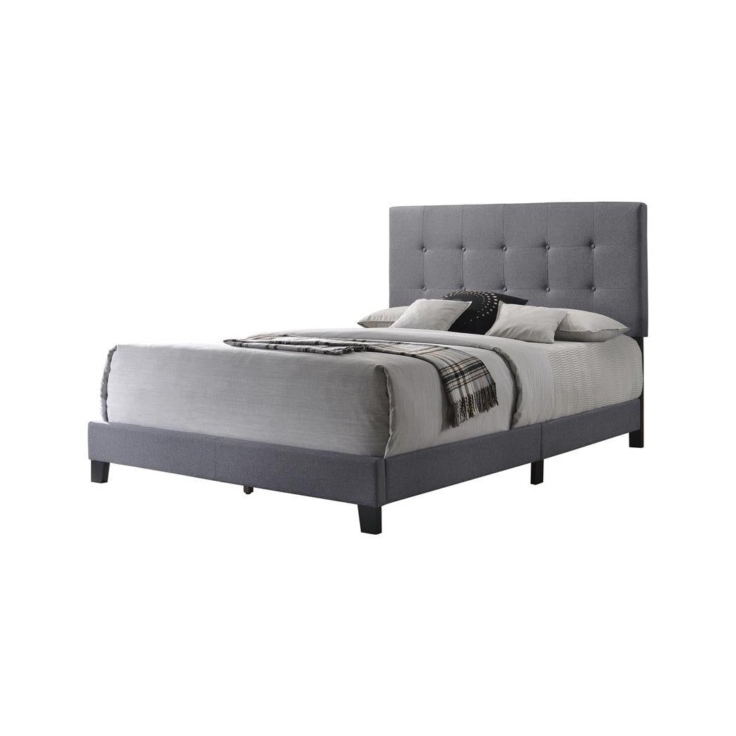 Mapes Tufted Upholstered Eastern King Bed Grey 305747KE