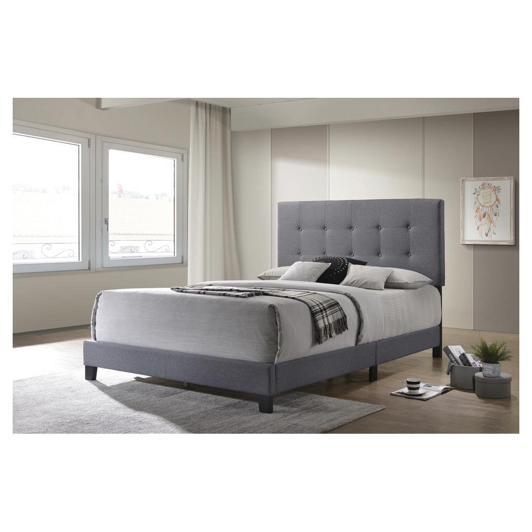 Mapes Tufted Upholstered Eastern King Bed Grey 305747KE